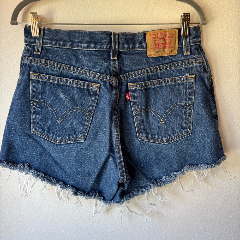 Vintage Levi's Women's Blue Denim cutoff shorts